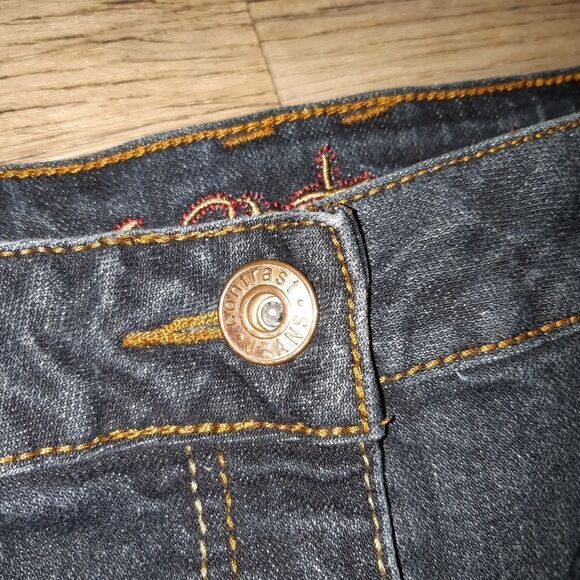 Women's Contrast Jean Denim Skirt Size 11 - Picture 5 of 7